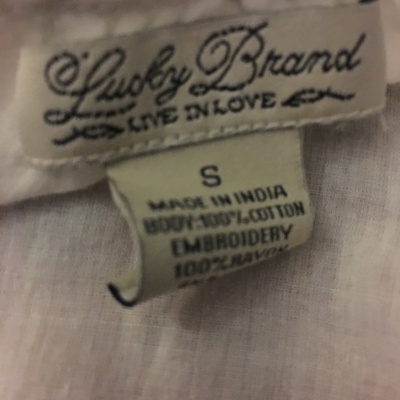 Lucky Brand Sheer Emboidered Long Sleeve Blouse - Picture 6 of 6